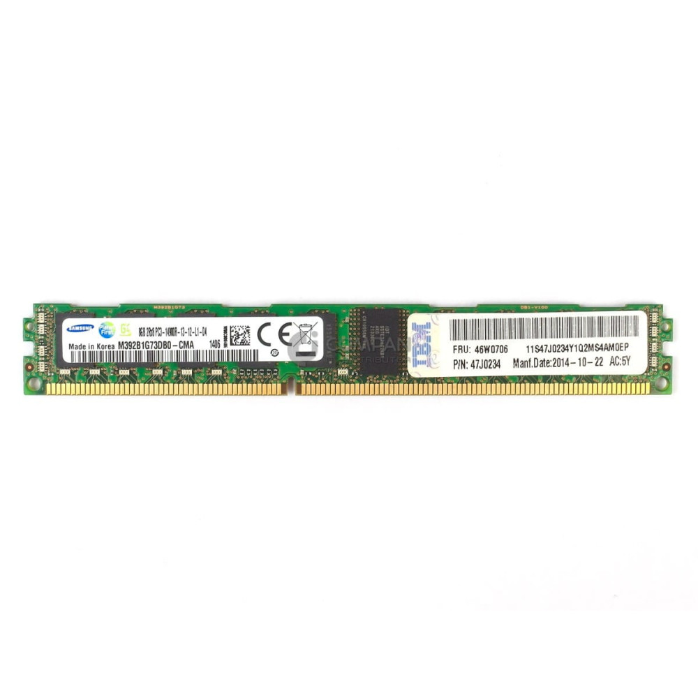 46W0706 IBM MEMORY 8GB 2RX8 PC3 14900R VLP 1866MHZ 47J0234